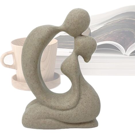 Décor Couple - Figurine Décorative Couple - Romantique Sculpture Abstraite (1/5)
