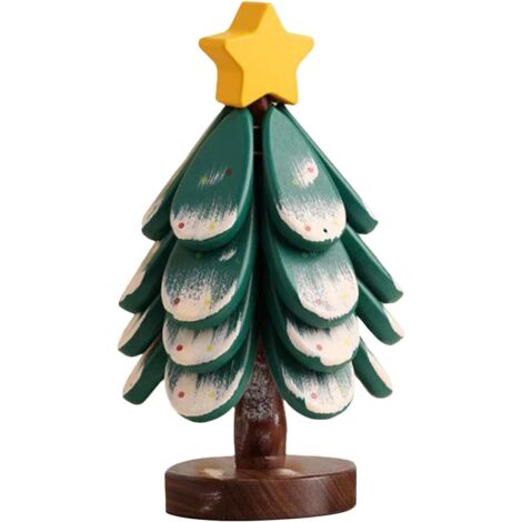 Ensemble de dessous de verre en bois en forme de sapin de Noël - (1/5)