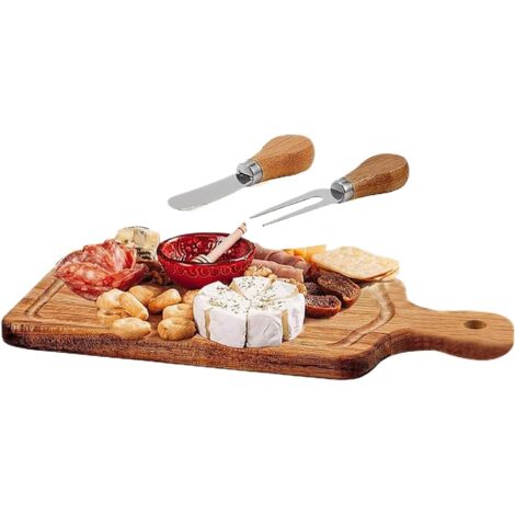 Planche à Charcuterie Set - Serveurs Fromage - Plateau Viande Carré Bois (1/5)