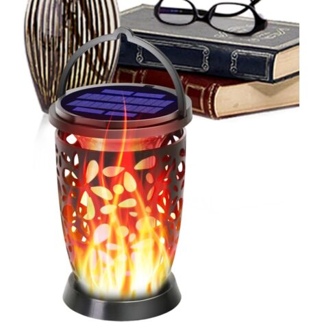 Lanternes solaires d'extérieur - Lampe de jardin avec effet flamme (1/5)