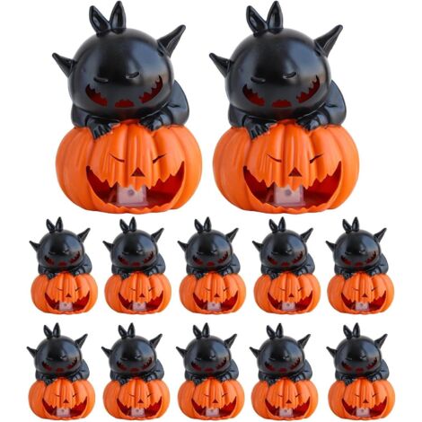 Bougie Halloween - 12 Bougies Citrouille Sans Flamme Halloween - Éclairage (1/5)