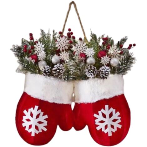 Couronne De Noël pour La Porte - Fournitures De Design Décoratif Réaliste - (1/5)