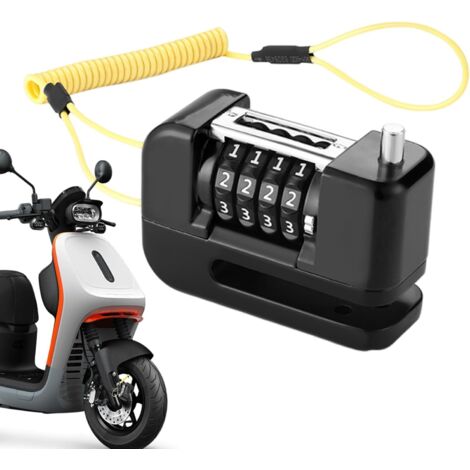 Antivol à disque de frein de moto - Serrure à combinaison pour disques de (1/5)