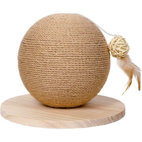Balle à gratter pour chat - Jouet interactif pour chat avec plumes pour (1/5)