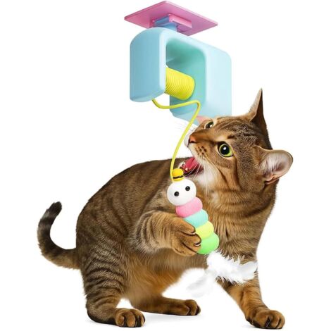 Jouet pour Chat De Porte - Jouet Autocollant Au Plafond pour Chat - Jeu Et (1/5)