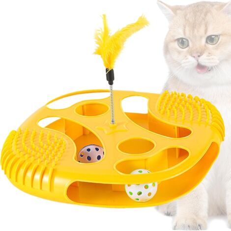Circuit De Balle pour Chat - Circuit À Balle Plumes Chat - Jeu Détente - (1/5)
