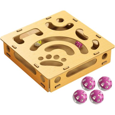 Lime à griffes pour chat - jouet interactif - enrichissement avec 4 boules (1/5)