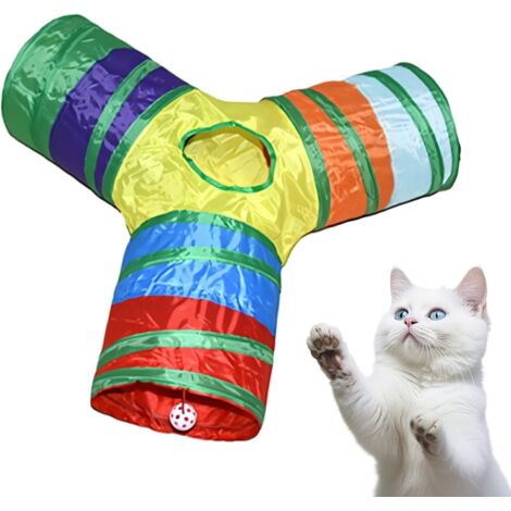 Tunnel de Jeu pour Chat - Jouets pour Chat D'Intérieur À 3 Voies - Tunnel (1/5)