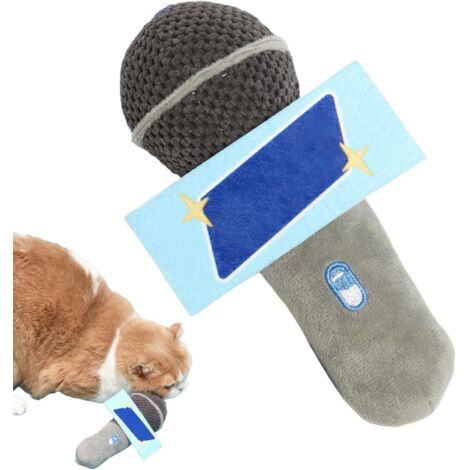 Jouet à mâcher pour chat - En peluche - En forme de microphone - Avec (1/5)