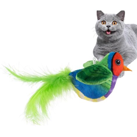 Jouet Oiseau Chat - Ailes Battantes Gazouillant Super Douces - Oiseau À (1/5)