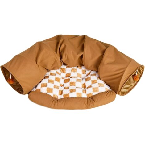 Tunnel amovible pour chat - Nid chaud pour animaux de compagnie - Lavable - (1/5)