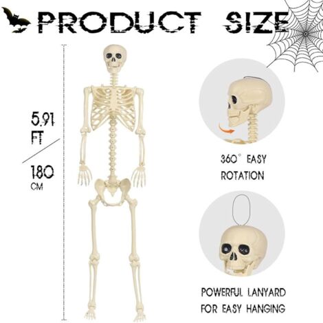 Lot De 12 Mini Squelettes Articulés – Décorations Halloween – Accessoires Bricolage Et Fête