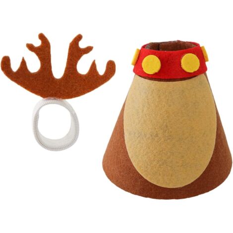 Mini costume d'animal - Décoration de table de Noël - 18 cm - En velours - (1/5)