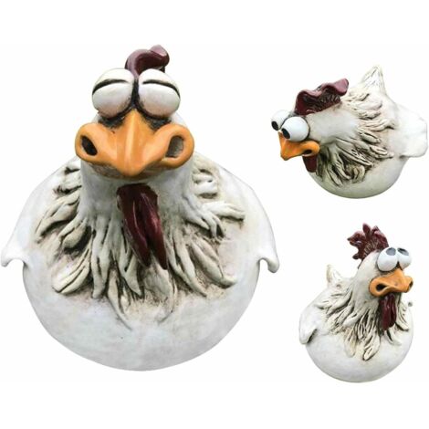 Lot de 3 poules décoratives de jardin - Poules - Statues de jardin - En (1/5)