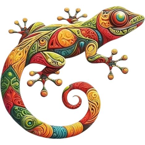 Art mural en lézard - décoration murale de gecko - Gecko Wall Art Decor (1/5)