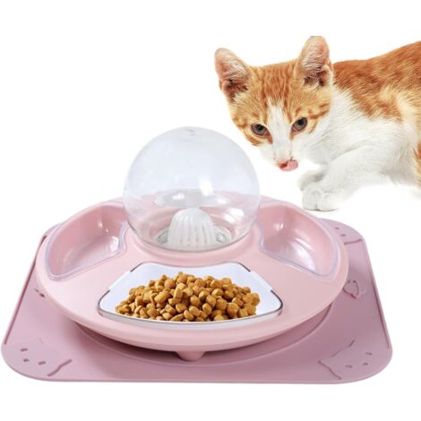 Bol pour Chat - Gamelle pour Nourriture Et Eau - Bassin d'eau Multifonction (1/5)
