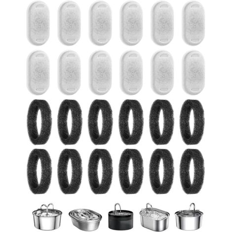 Filtre pour Fontaine À Eau De Chat - Lot de 12 Filtres De Remplacement pour