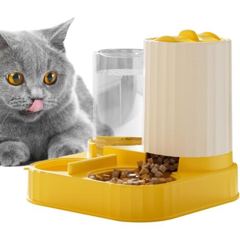 Distributeur Automatique de Nourriture pour Chat - 2 en 1 Grande Gamelle (1/5)