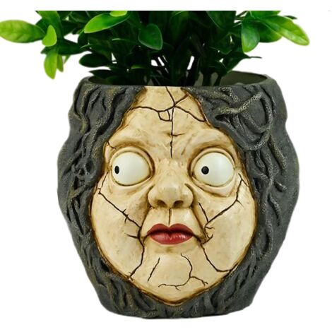 Pot de Culture de tête pour d'intérieur - Sculpture Abstraite en résine - (1/5)