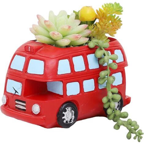 Pot de fleurs - Pot de fleurs créatif et élégant - Design bus décoratif - (1/5)