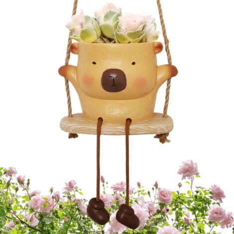Pot de Fleurs Suspendu - Design Animal - Panier à Fleurs - Support pour - (1/5)