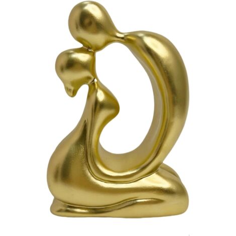Statue Amour - Figurine Décorative Couple - Romantique Sculpture Abstraite (1/5)