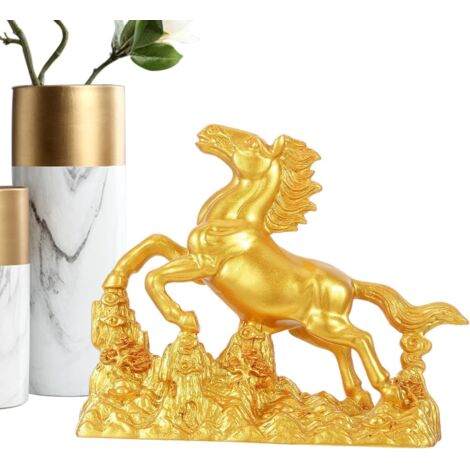 Statue de cheval chinois pour l'année lunaire - Figurine traditionnelle en (1/5)