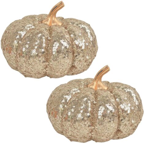 Citrouilles décoratives - Paillettes - Artificielle - Décoration d'automne (1/5)