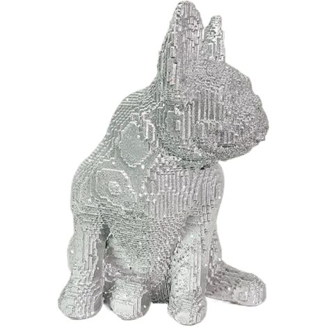 Statue Bulldog - Figurine Bulldog Assis Statue Française - Résine Art Déco (1/5)