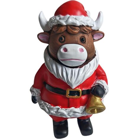 Figurines décoratives de bœuf des Highlands - Décoration de Noël avec vache (1/5)