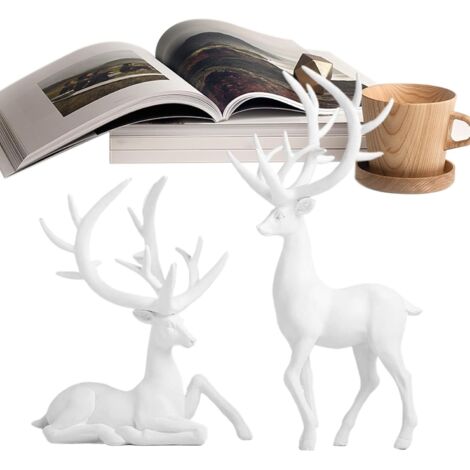 Figurines De Cerfs De Noël - 2 Pièces Décorations de Centre de Table de (1/5)