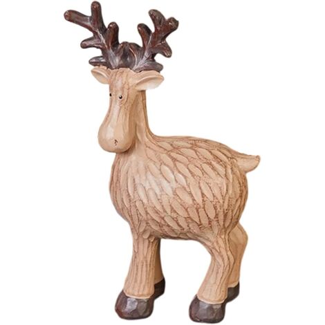 Figurine de renne de Noël - Figurine d'élan décorative esthétique - En (1/5)