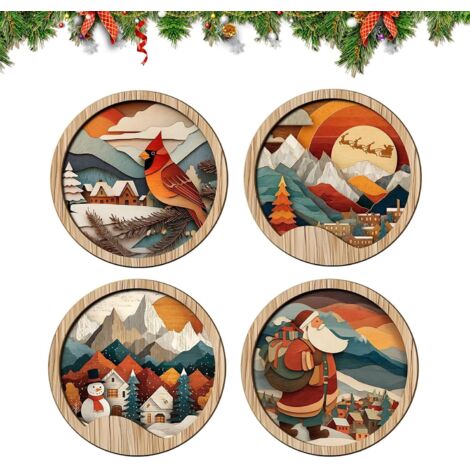 Art mural bohème pour salle de bain - Décoration murale en bois rustique de (1/5)