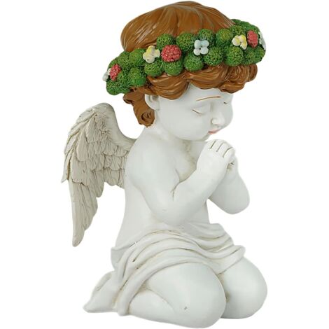 Statues d'ange de Jardin - Statues d'ange en Résine Agenouillé en Prière - (1/5)