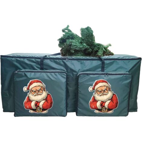 Sacs de Rangement pour Sapin de Noël - Organisateur Zip avec 2 Poches - (1/5)