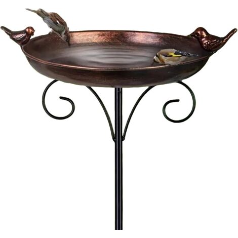 Bain d'oiseaux - en résine synthétique - portable - étanche - décoratif - (1/5)