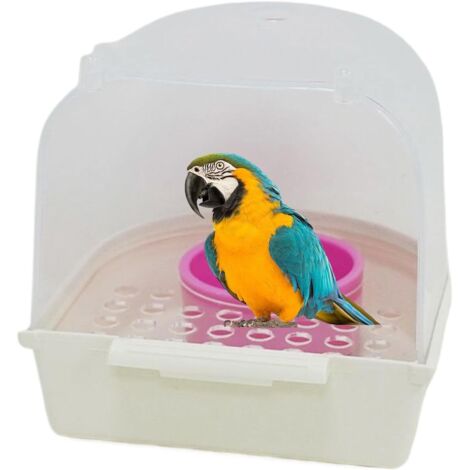 Bain d'oiseaux pour Cage - Distributeur de Nourriture Transparent Anti - (1/5)