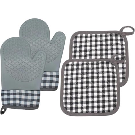 Gants de cuisson en silicone - gants de cuisine pour la cuisine - Poignée (1/5)