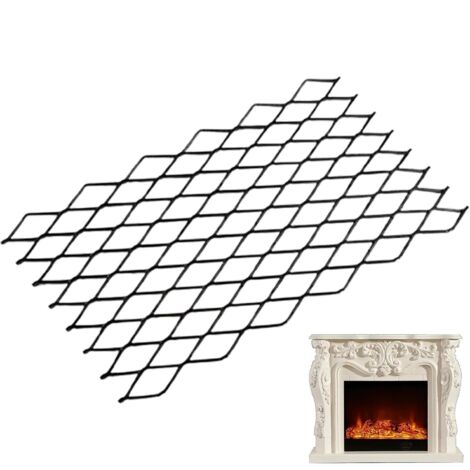Grille de cheminée - Grille pour cheminée - Grille en bois robuste avec (1/5)