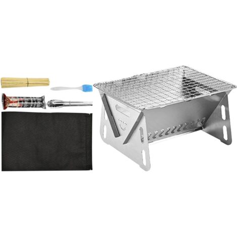Barbecue au charbon de bois pliable - barbecue de table compact en acier (1/5)