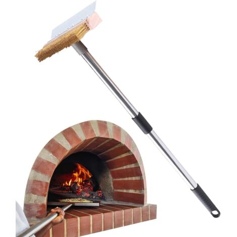 Brosse pour Four À Pizza avec Grattoir - Barbecue pour Nettoyage Grille
