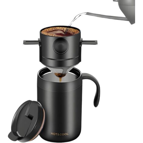 Cafetière Portable - Avec Poignée En Acier Inoxydable Portable Ustensiles (1/5)