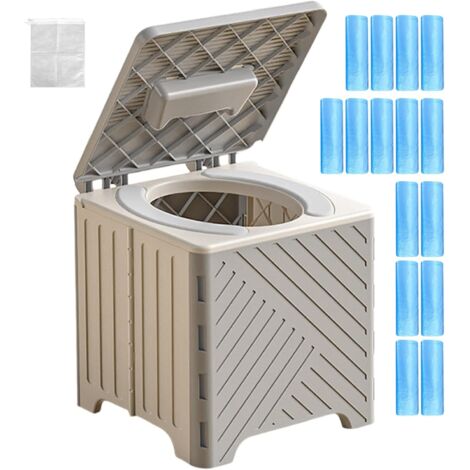 Siège de toilette portable - pour adultes - pliable et antidérapant - avec