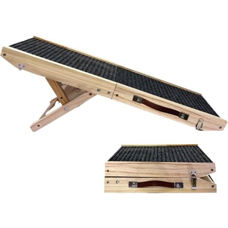 Rampe pour Chien - Portable avec 4 Niveaux Ajustables - Rampe en Bois pour (1/5)