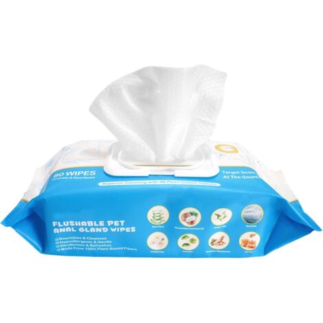 Lingettes Nettoyantes pour Chien - Soins Doux pour Animaux de Compagnie - (1/5)