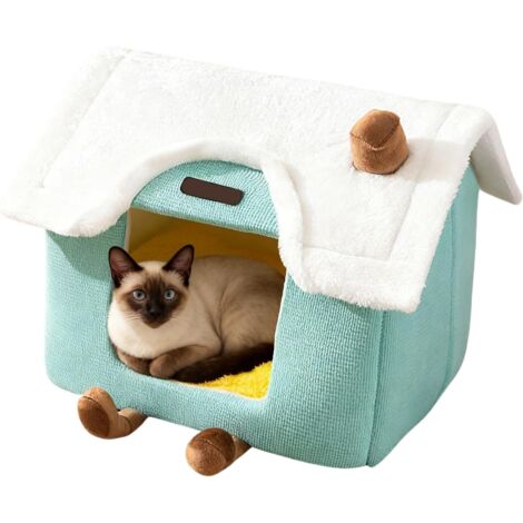 Lit Caverne pour Chat - Nid Fermé d'hiver Douillet - Lit Et Nid pour Chats (1/5)