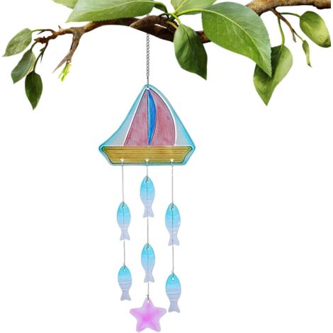 Carillons à Vent Extérieur - Ornements de Carillons en Verre Teinté - (1/5)