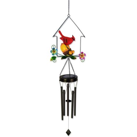 Carillon à Vent Solaire - Éclairage Design en Forme d'Oiseau - Carillon À (1/5)
