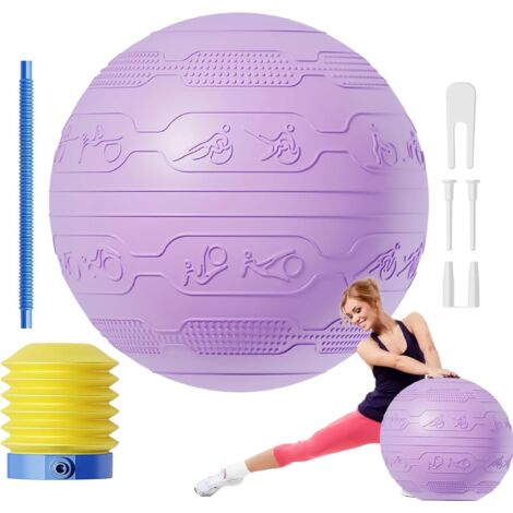 Ballon Fitness - Yoga Anti - Explosive Ultra - épaisse avec Pompe Gonflable (1/5)