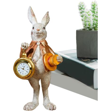 Figurine De Lapin - Décoration Amusante en Résine avec Chapeau pour la (1/5)